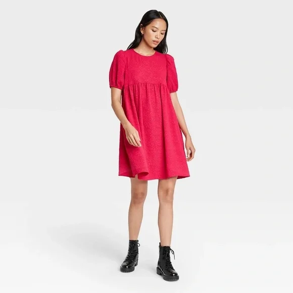 NWT Who What Wear Puff Sleeve Dress - Picture 1 of 7